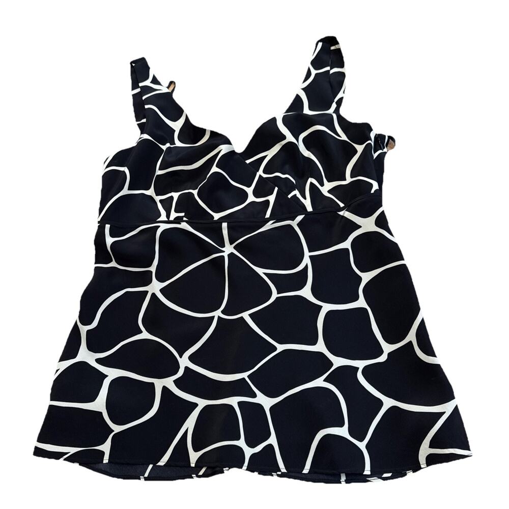 Ann Taylor 6 Silk Giraffe Print Tank Business Workwear Black And Tan Classic